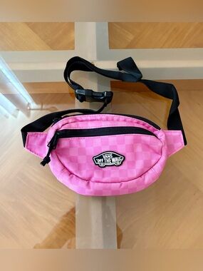 Vans Pink Checkerboard Fanny Pack - Mini Streetwear Waist Bag
